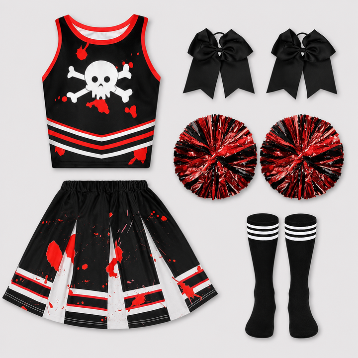 Zombie Cheerleader Costume Girls Halloween Costume