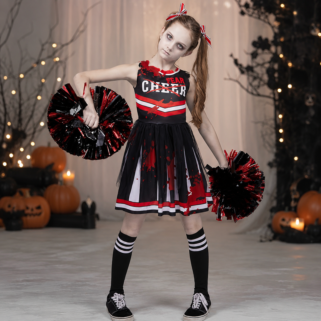 Zombie Cheerleader Costume Girls Halloween Costume