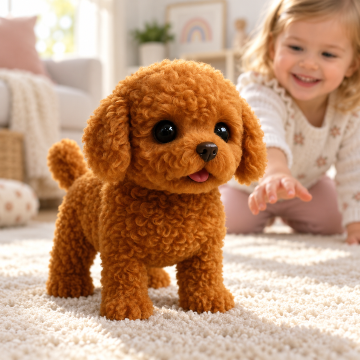 Interactive Plush Dog Toy for Kids Soft Cuddly Companion