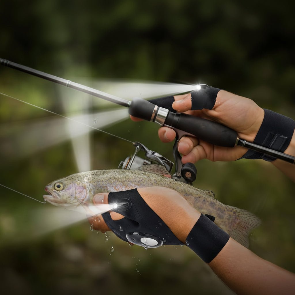 LED Flashlight Gloves Hands Free Light Gloves For Outdoor Repair Camping