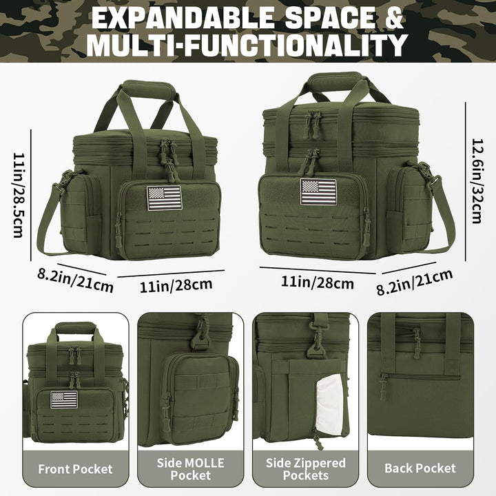 Insulated Tactical Lunch Box Cooler Bag Leakproof Large 18L Outdoor