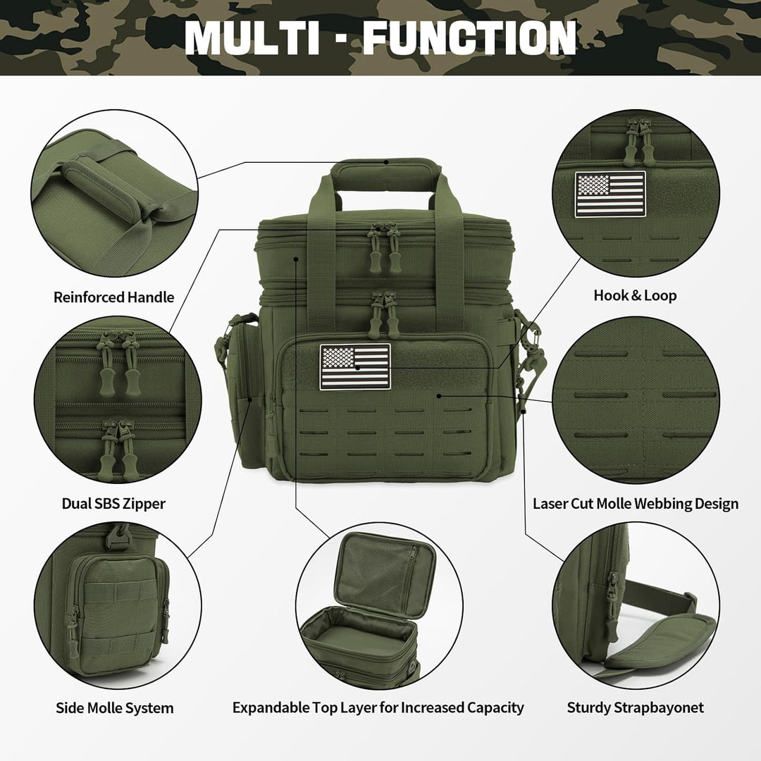 Insulated Tactical Lunch Box Cooler Bag Leakproof Large 18L Outdoor