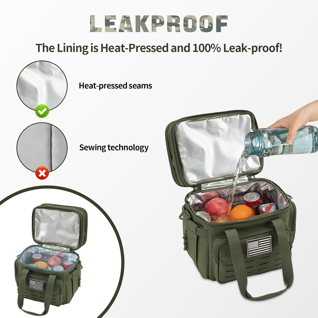 Insulated Tactical Lunch Box Cooler Bag Leakproof Large 18L Outdoor