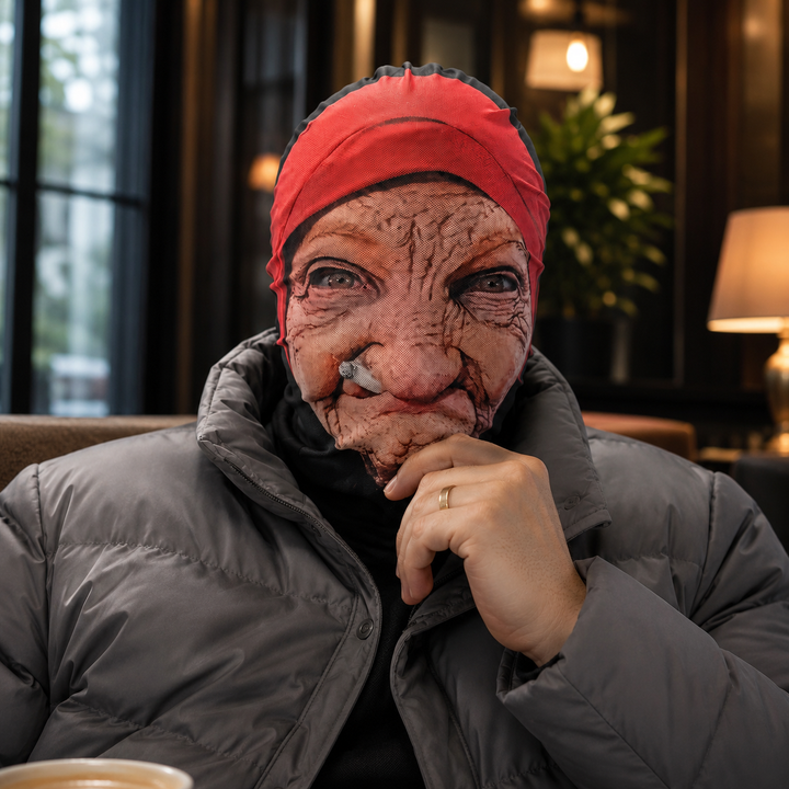 Old Lady Halloween Costume Mask Full Face Mask