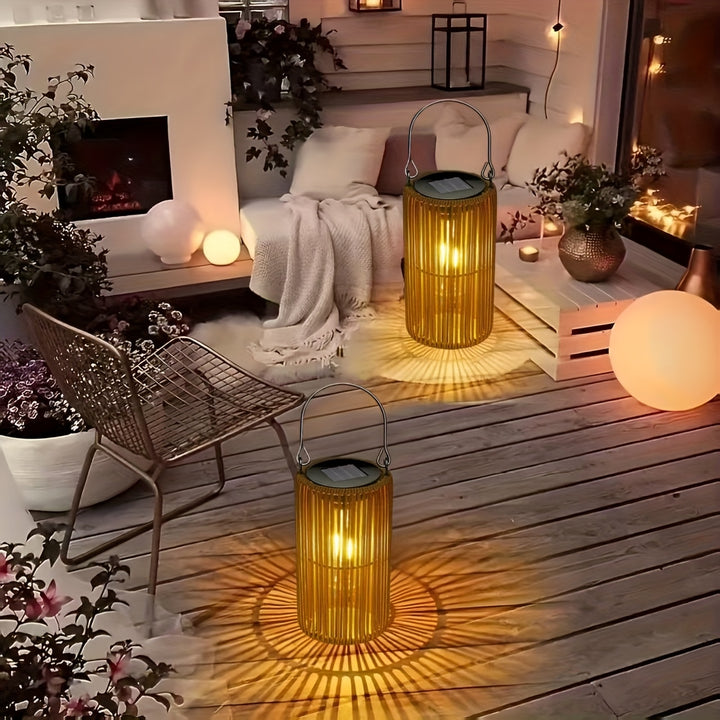 Solar Hanging Lanterns Set Outdoor Waterproof IP65 Automatic Switch