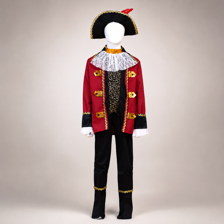 Kids Pirate Captain Costume with Hat Halloween Costume Set