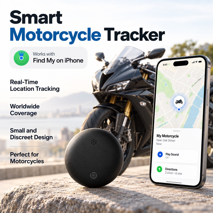 GPS Tracker for Motorcycles No Subscription Real Time Android iOS
