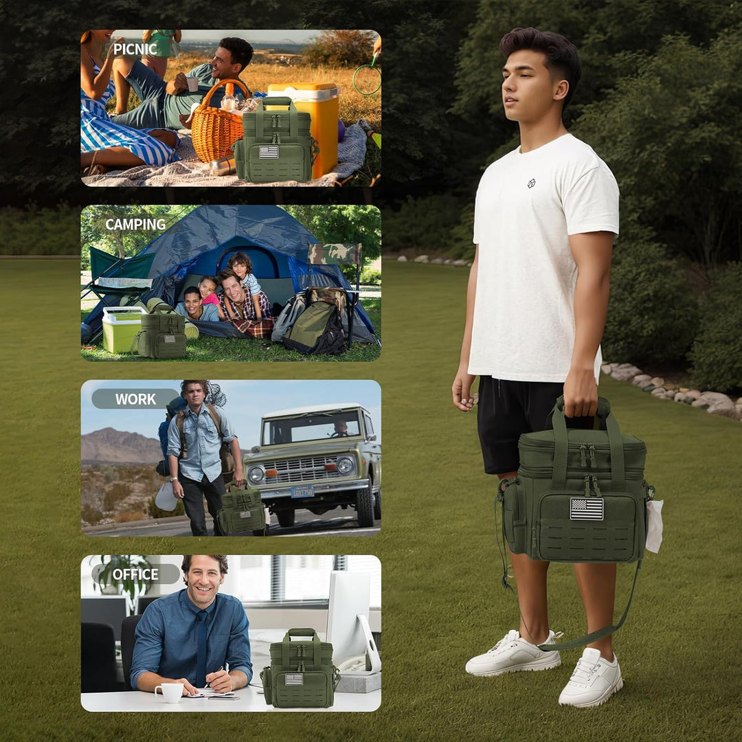 Insulated Tactical Lunch Box Cooler Bag Leakproof Large 18L Outdoor