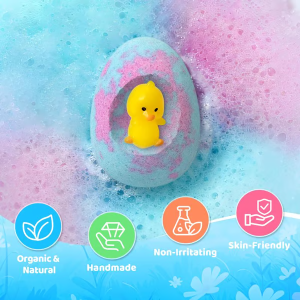 Bunny Shaped Surprise Bath Bombs for Kids Pack