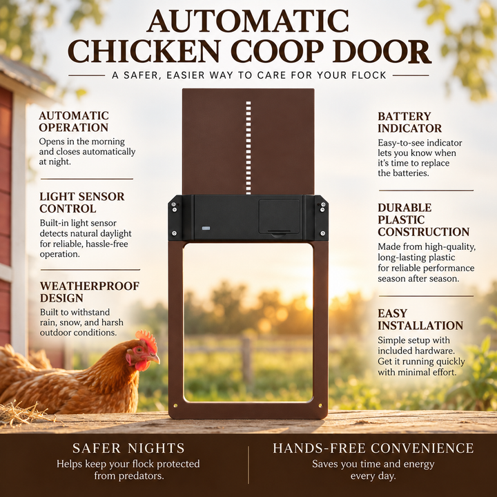 Automatic Chicken Coop Door Opener Light Sensor Waterproof