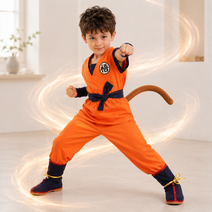 Dragon Ball Son Goku Cosplay Costume Kids Adult Full Body Suit