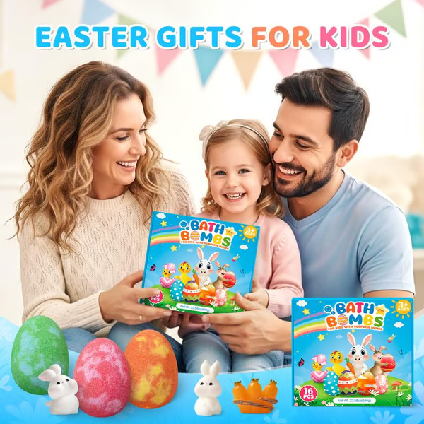Bunny Shaped Surprise Bath Bombs for Kids Pack