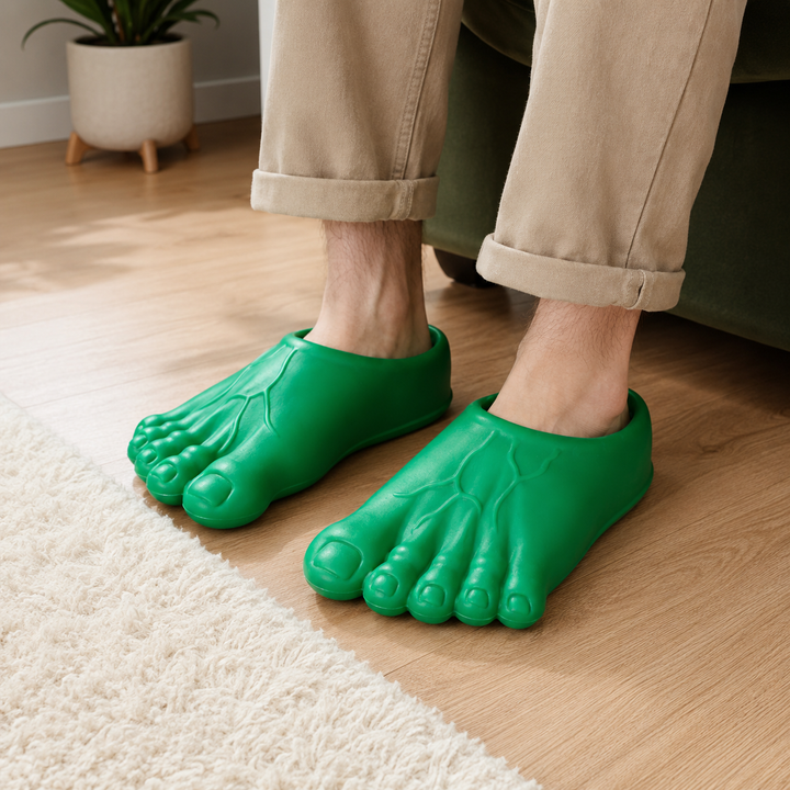 Bigfoot Shape Novelty Foot Slippers Indoor Plush Slippers