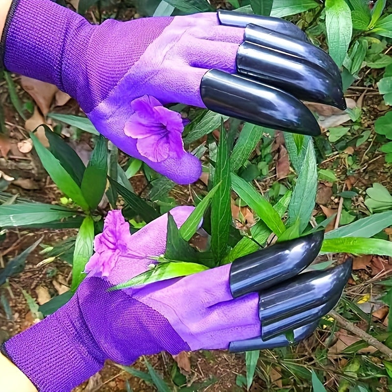 Claw Gardening Gloves 2 Pack with Built-in Claws for Digging and Planting