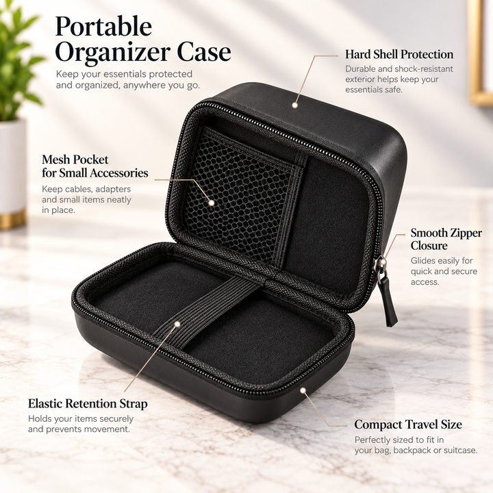 External Hard Drive Storage Bag Protective Carry Case