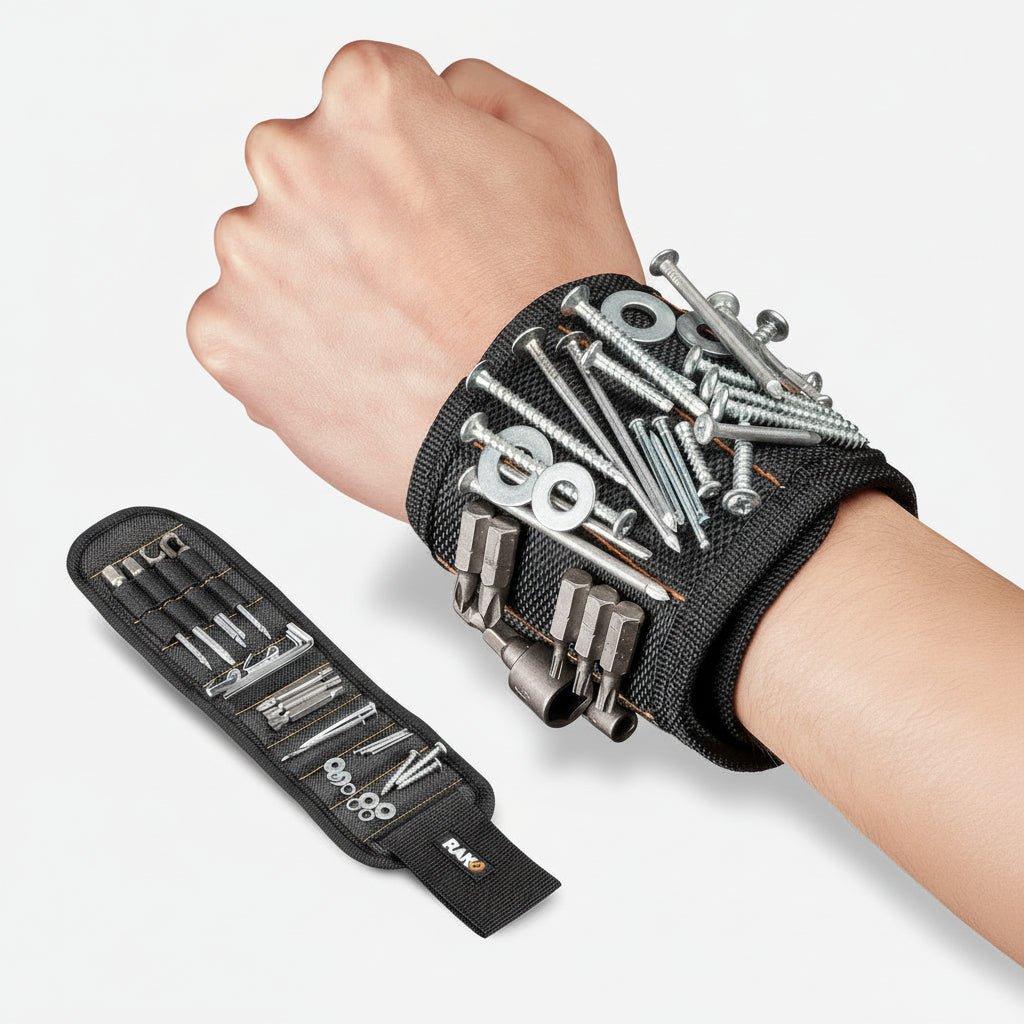 Magnetic Adjustable Wristband with Powerful Magnets for Tools