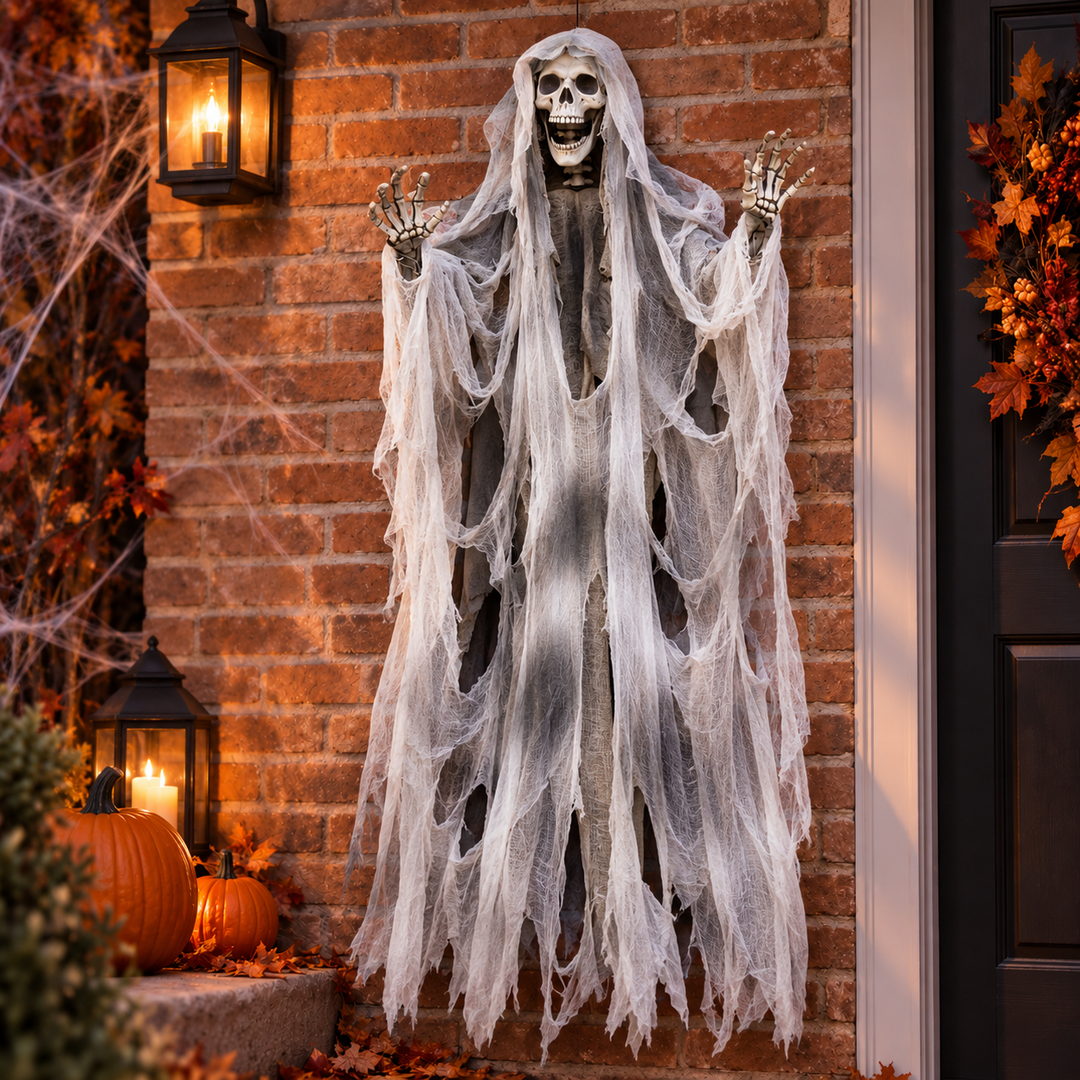 Hanging Skeleton Reaper Halloween Prop Haunted House Decoration