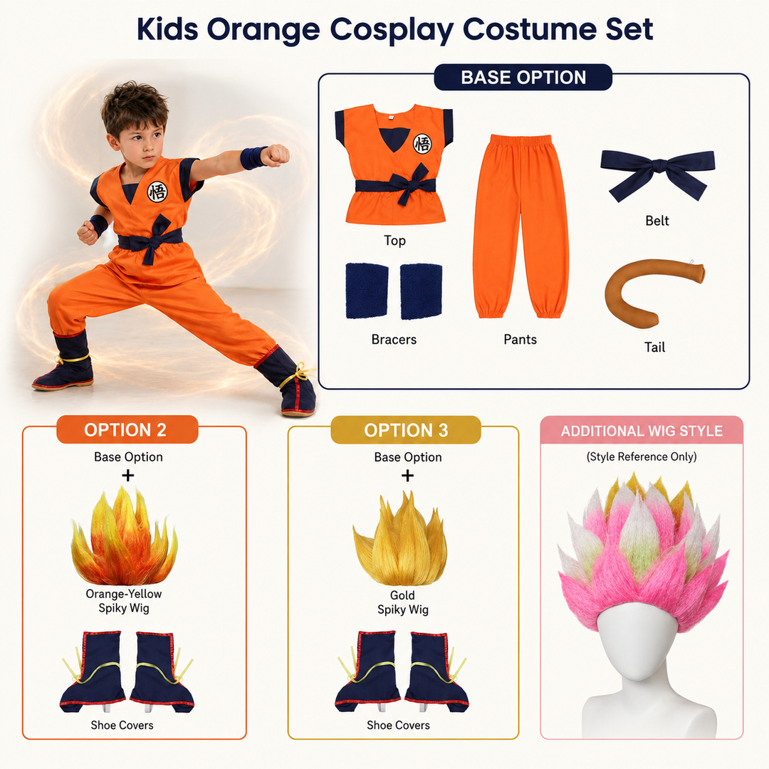 Dragon Ball Son Goku Cosplay Costume Kids Adult Full Body Suit