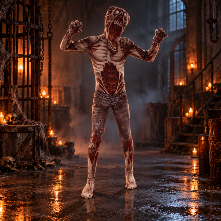 Zombie Ghoul Halloween Costume Cosplay Outfit