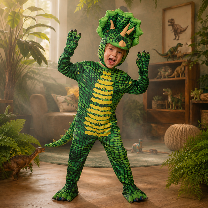 Kids T-Rex Dinosaur Jumpsuit Costume Halloween Costume for Children