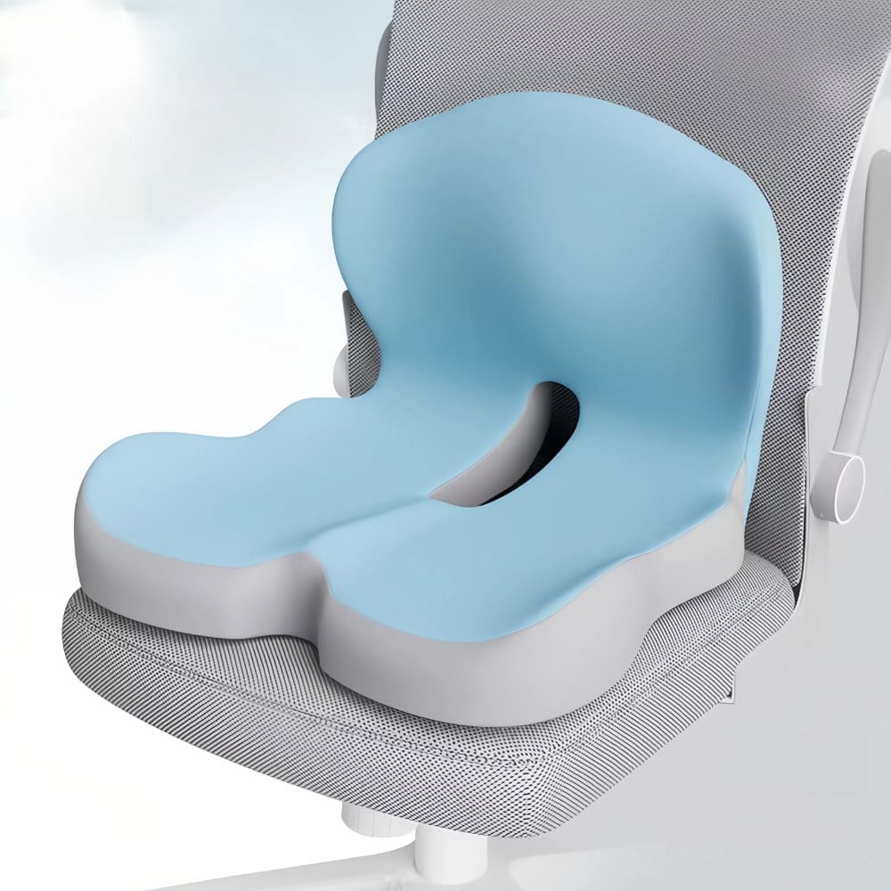 Memory Foam Seat Cushion for Back Pain Relief, Ergonomic Comfort, Tailbone Support