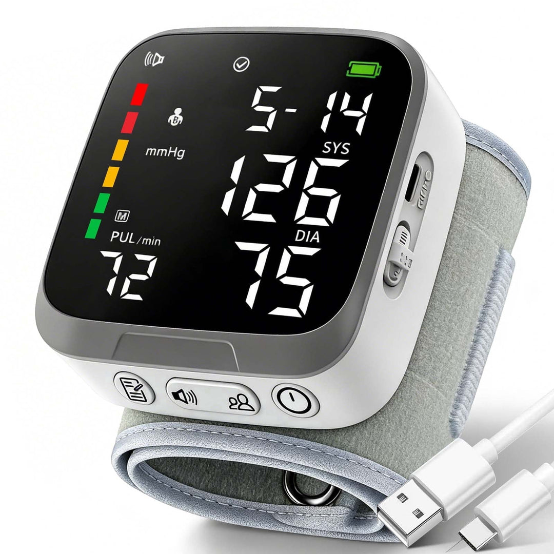 Automatic Wrist Blood Pressure Monitor Rechargeable