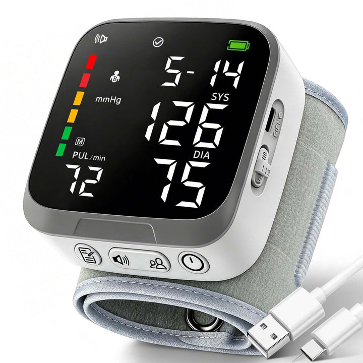 Automatic Wrist Blood Pressure Monitor Rechargeable