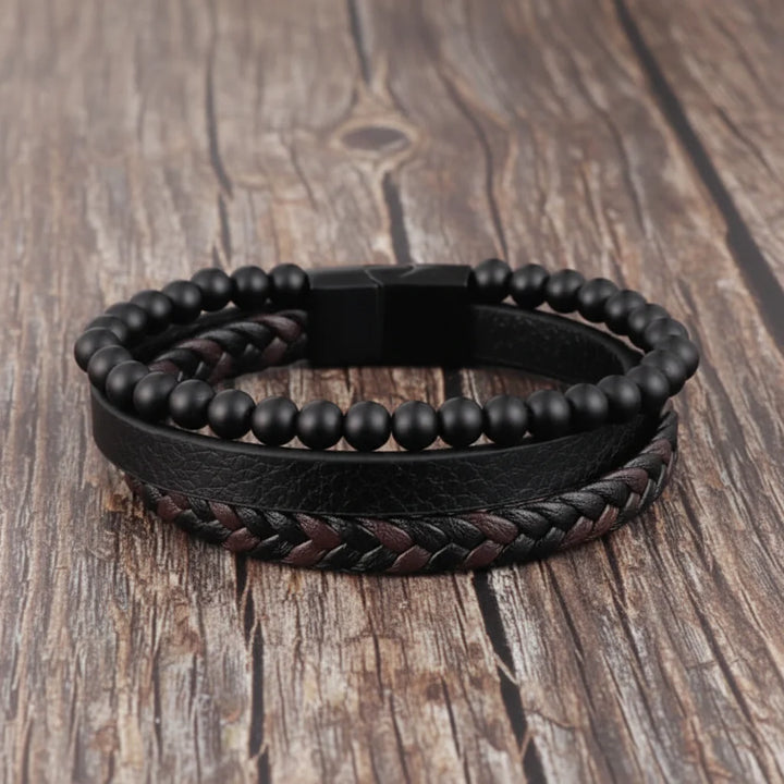 Natural Stone Bead Bracelet Round Beaded Jewelry Mindfulness Support