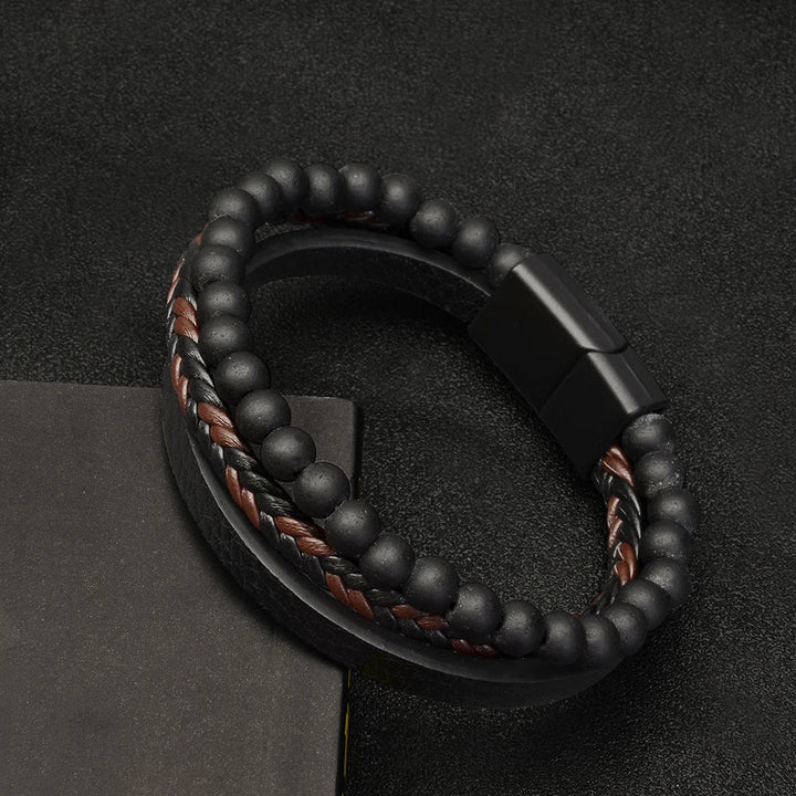 Natural Stone Bead Bracelet Round Beaded Jewelry Mindfulness Support