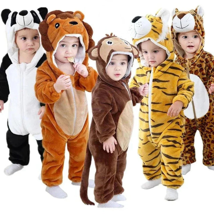 Baby Onesie Animal Costume Pajamas Soft Cotton Infant Sleepwear