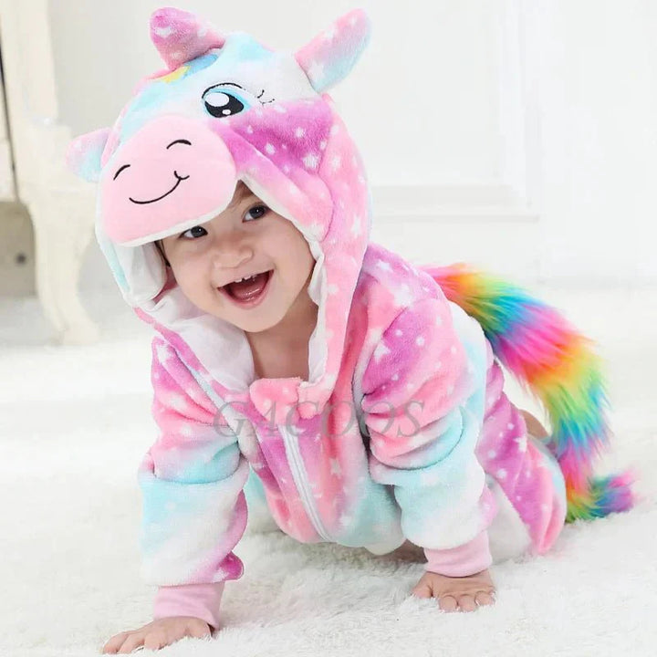 Baby Onesie Animal Costume Pajamas Soft Cotton Infant Sleepwear