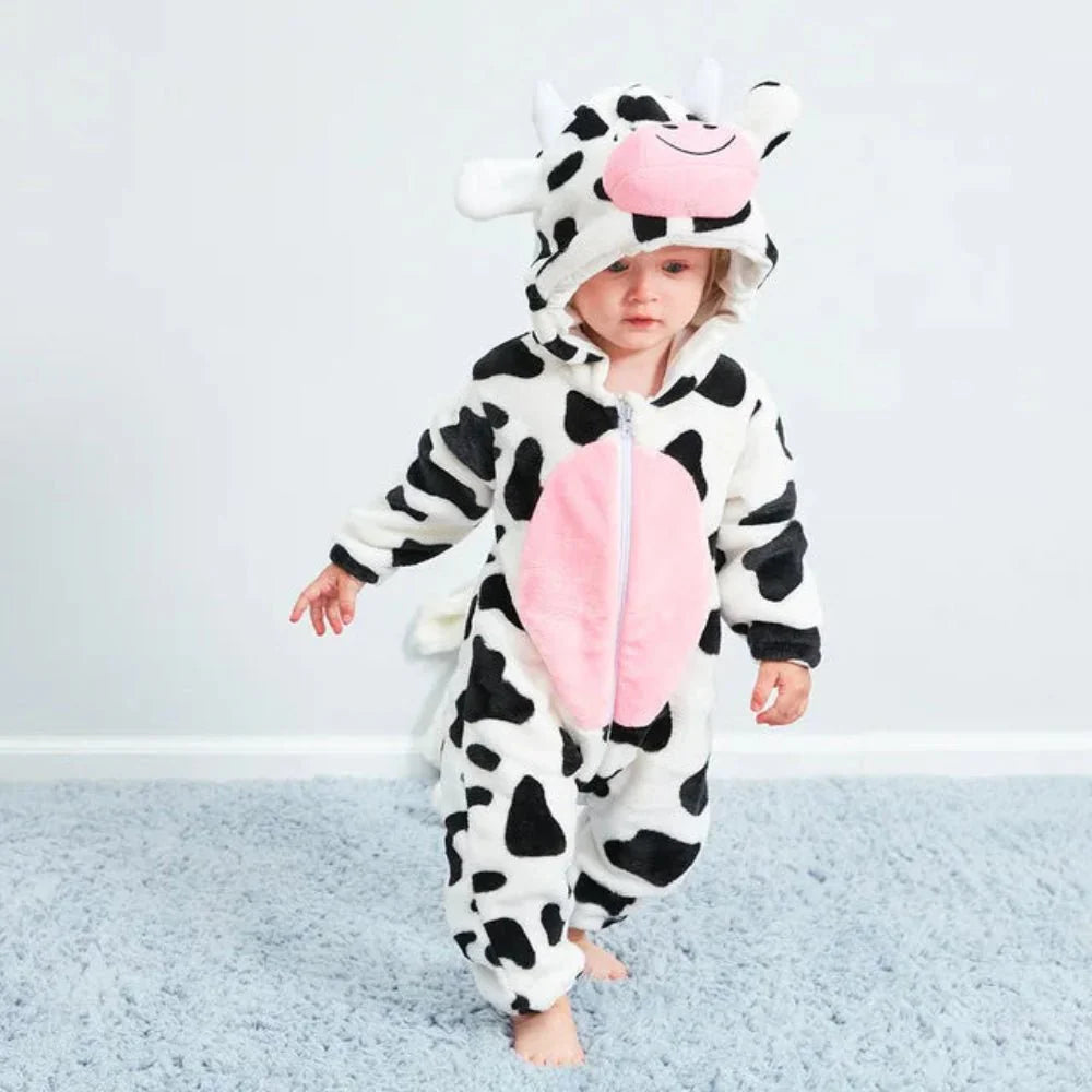 Baby Onesie Animal Costume Pajamas Soft Cotton Infant Sleepwear