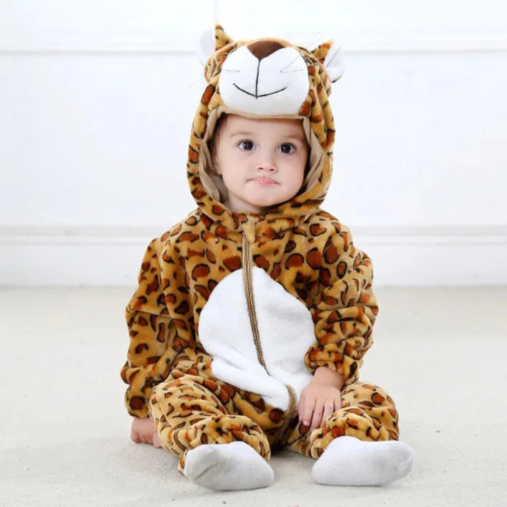 Baby Onesie Animal Costume Pajamas Soft Cotton Infant Sleepwear
