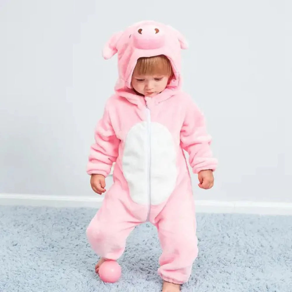 Baby Onesie Animal Costume Pajamas Soft Cotton Infant Sleepwear