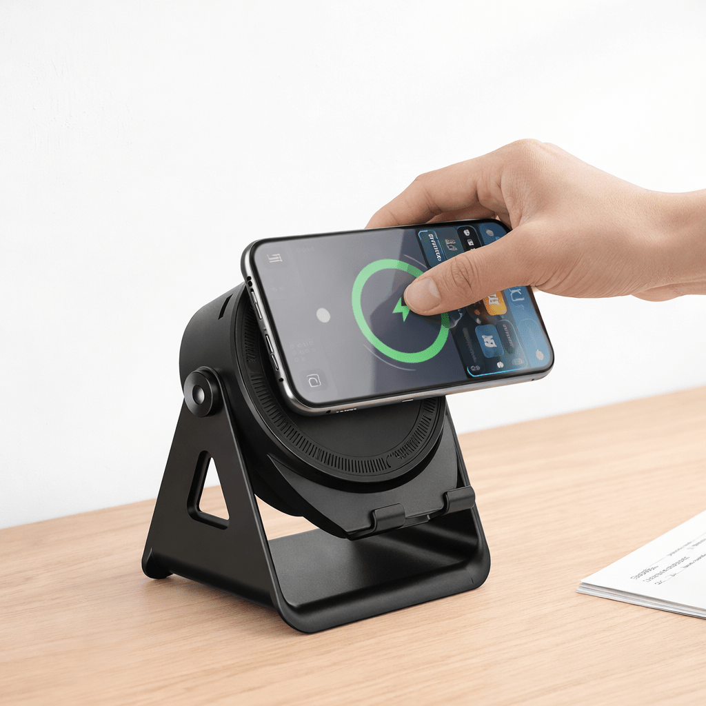 Bluetooth Speaker Phone Stand Wireless Charging Power Bank