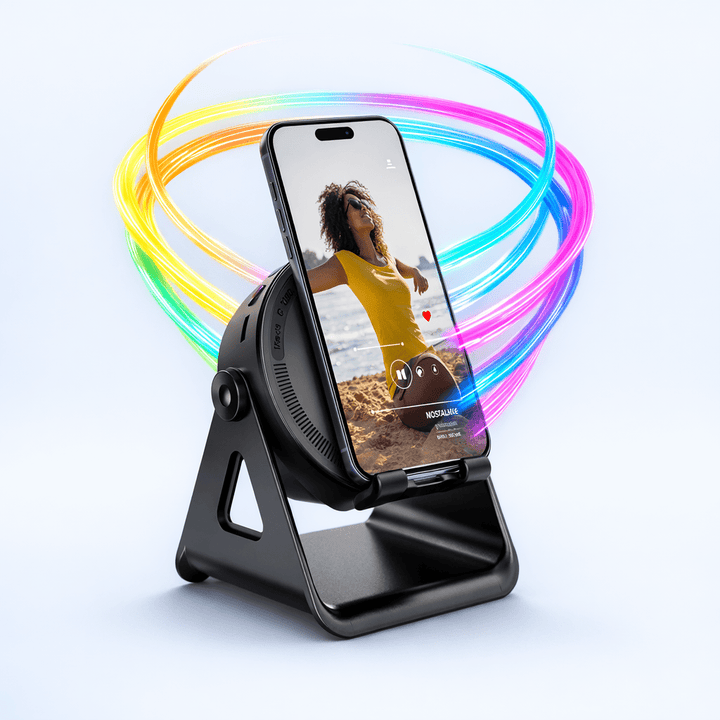 Bluetooth Speaker Phone Stand Wireless Charging Power Bank