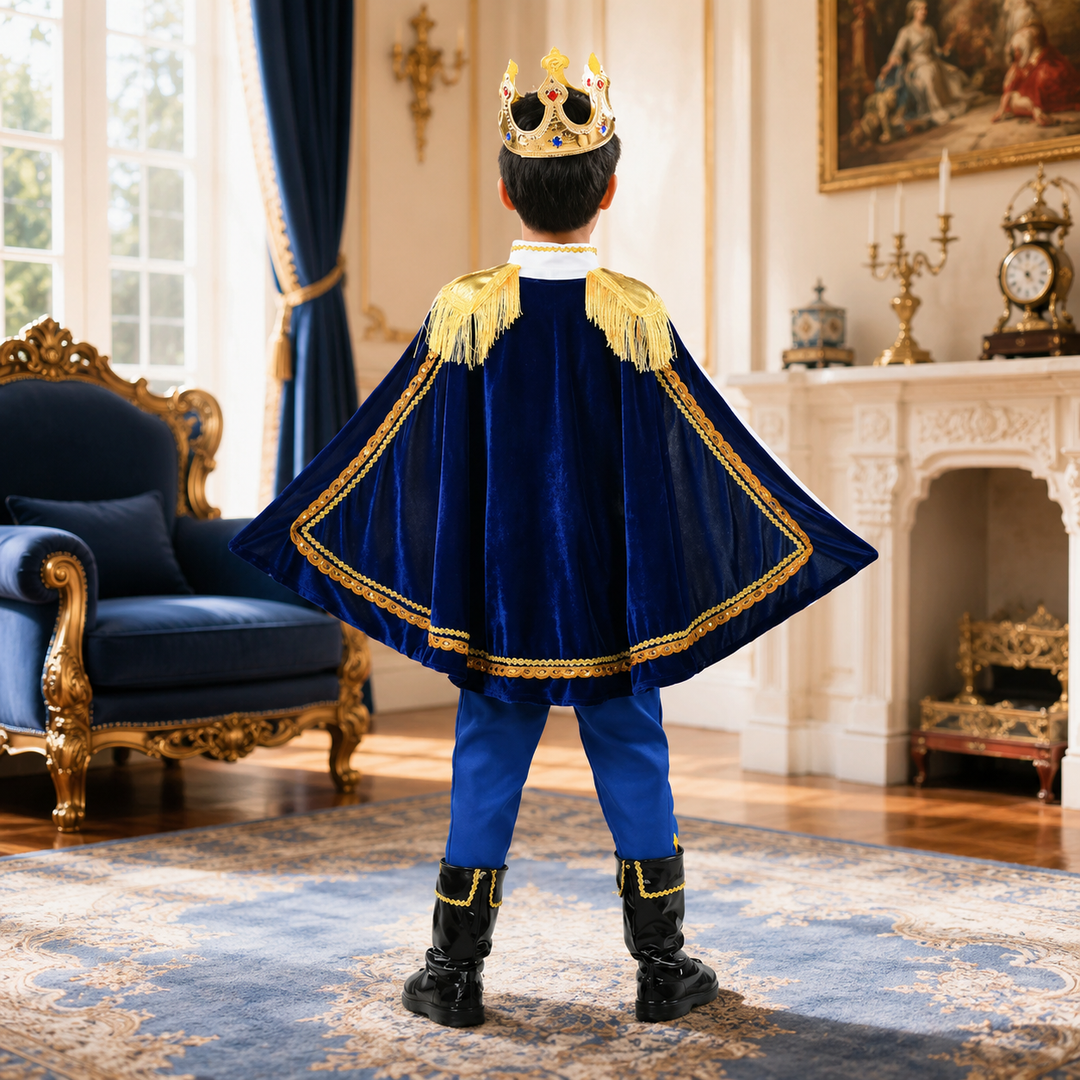 Boys King Prince Halloween Costume Royal Cosplay Roleplay Outfit Kids