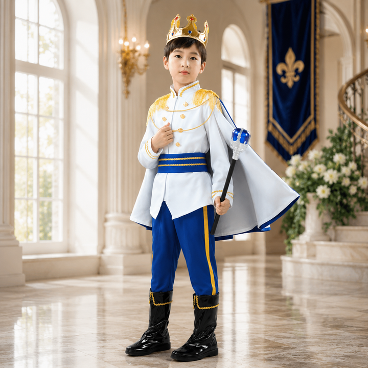 Boys King Prince Halloween Costume Royal Cosplay Roleplay Outfit Kids