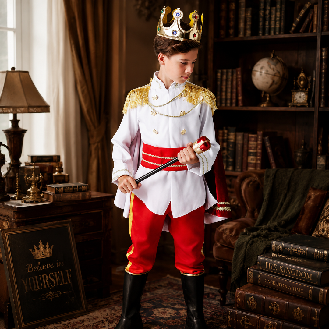 Boys King Prince Halloween Costume Royal Cosplay Roleplay Outfit Kids