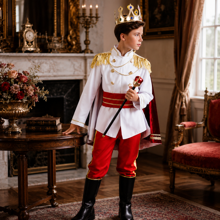 Boys King Prince Halloween Costume Royal Cosplay Roleplay Outfit Kids