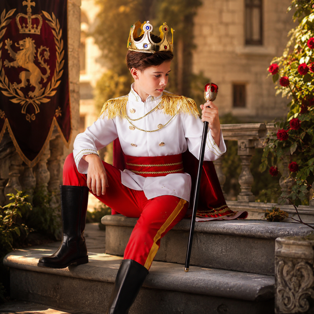 Boys King Prince Halloween Costume Royal Cosplay Roleplay Outfit Kids