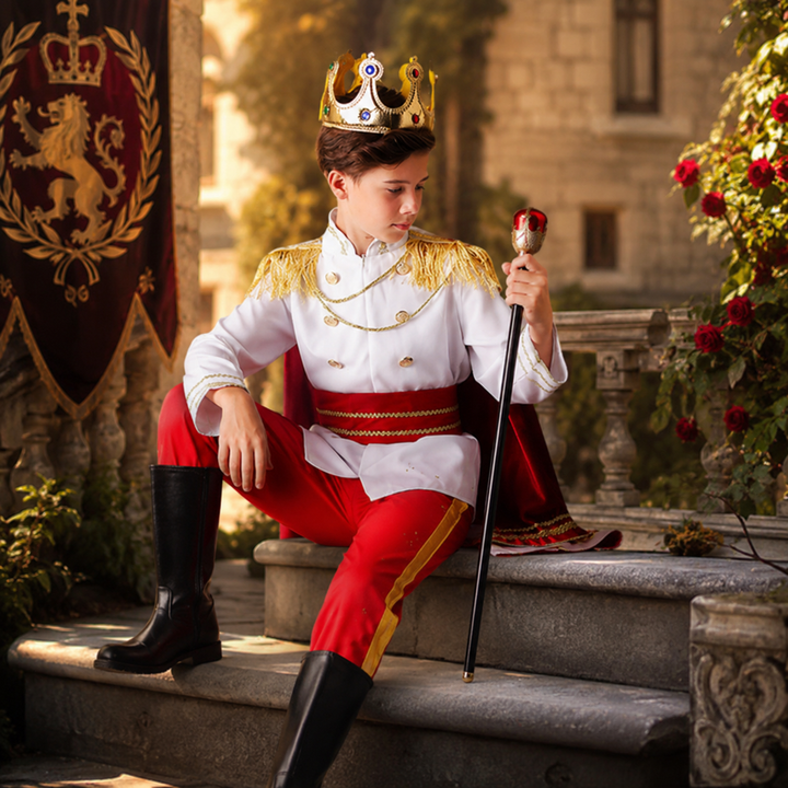 Boys King Prince Halloween Costume Royal Cosplay Roleplay Outfit Kids