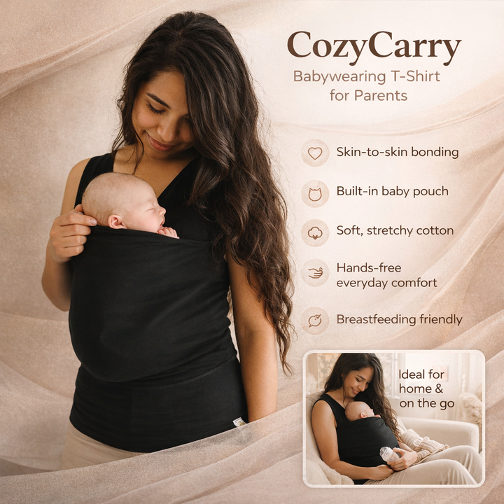 Baby Carrier TShirt Hands Free Babywearing Shirt for Parents