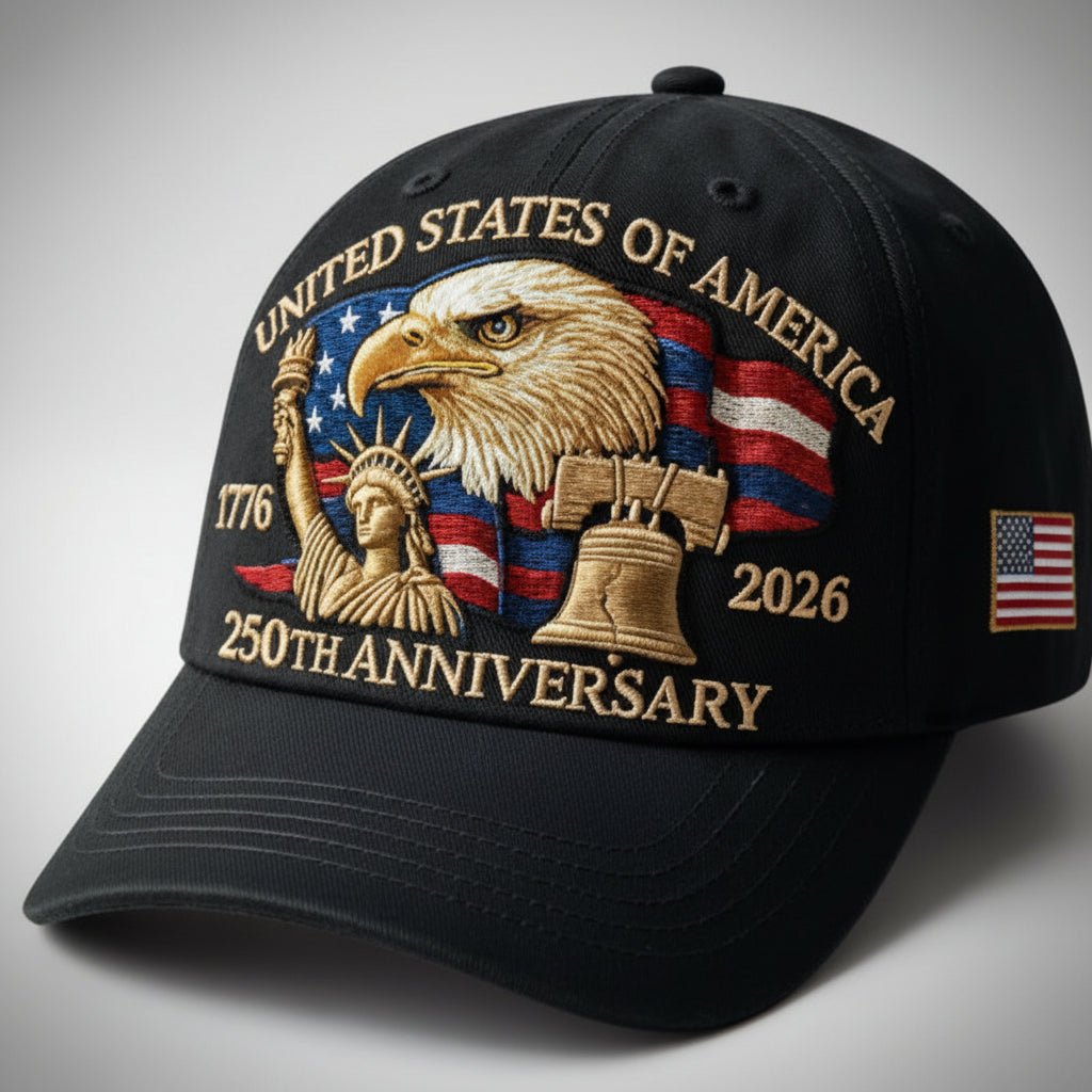 USA 250th Anniversary Eagle Adjustable Dad Cap Hat Patriots