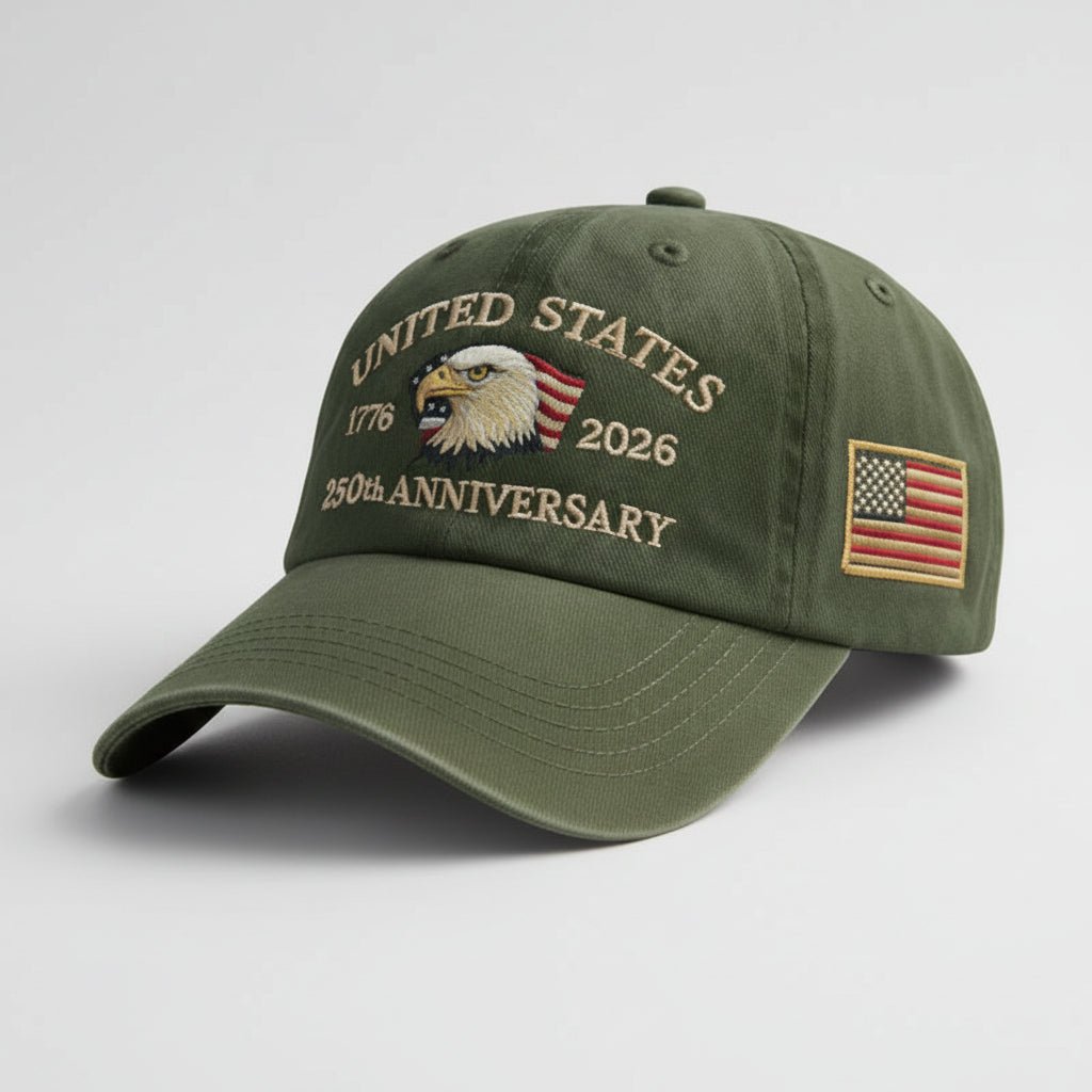USA 250th Anniversary Eagle Adjustable Dad Cap Hat Patriots