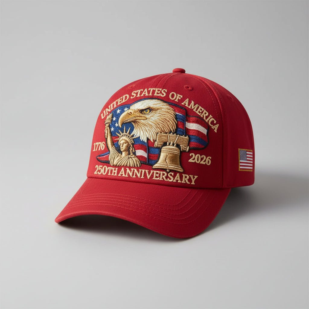 USA 250th Anniversary Eagle Adjustable Dad Cap Hat Patriots