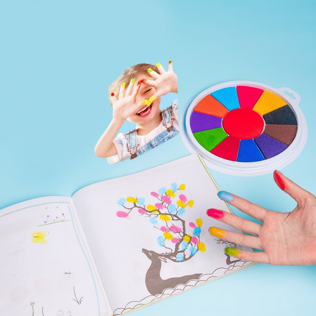 Kids Finger Paint Set Mess Free Art Creative Play Kit