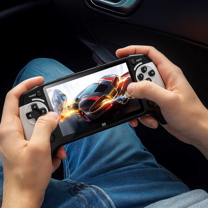 Handheld Portable Retro Game Console with Built-In Games