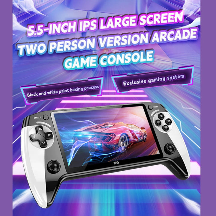Handheld Portable Retro Game Console with Built-In Games