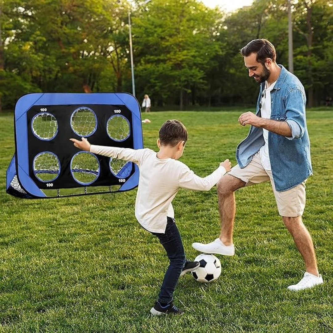 Foldable Portable Kids Soccer Goal 4-in-1 Football Training Net